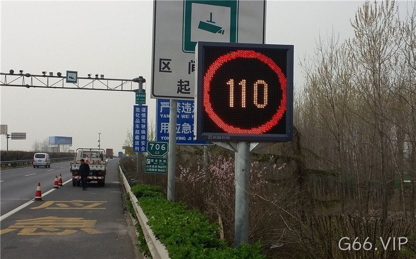 可变限速标志